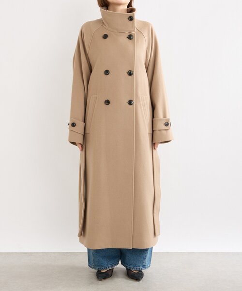RIVE DROITE（リヴドロワ）の「【着映え】スタンドネックベルテッドコート（その他アウター・レディース・キャメル/チャコールグレー・38/36）」の16枚目の写真