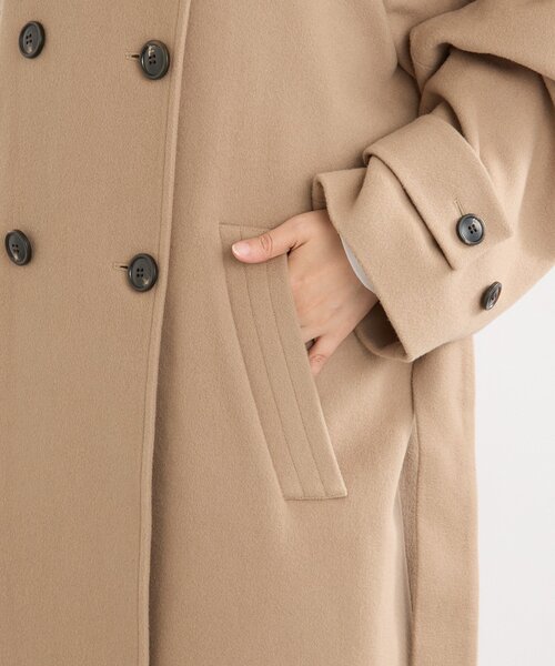 RIVE DROITE（リヴドロワ）の「【着映え】スタンドネックベルテッドコート（その他アウター・レディース・キャメル/チャコールグレー・38/36）」の20枚目の写真
