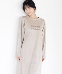 Dita | 刺繍入り裏シャギーカットコールワンピース(ルームワンピース)