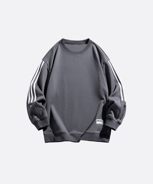 U:UME(ユーム)の「Stripe Docking Sweat(スウェット・メンズ・ブラック/ホワイト/グレー・XX-LARGE/X-LARGE/LARGE/MEDIUM)」の3枚目の写真