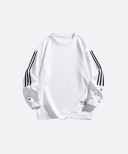 U:UME(ユーム)の「Stripe Docking Sweat(スウェット・メンズ・ブラック/ホワイト/グレー・XX-LARGE/X-LARGE/LARGE/MEDIUM)」の1枚目の写真