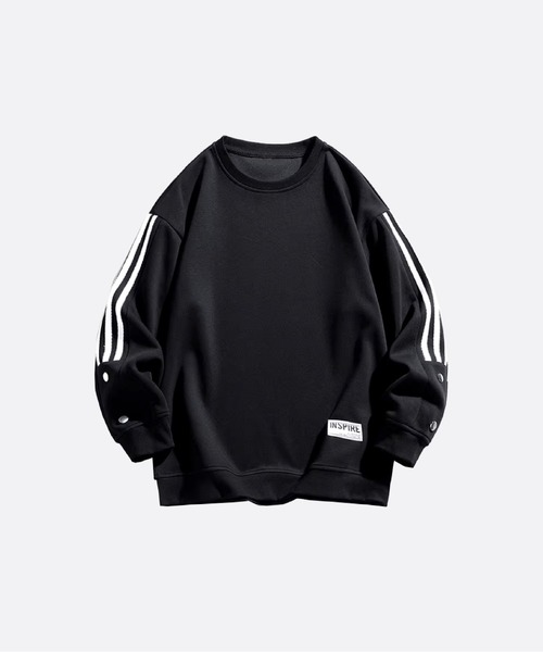 U:UME(ユーム)の「Stripe Docking Sweat(スウェット・メンズ・ブラック/ホワイト/グレー・XX-LARGE/X-LARGE/LARGE/MEDIUM)」の2枚目の写真
