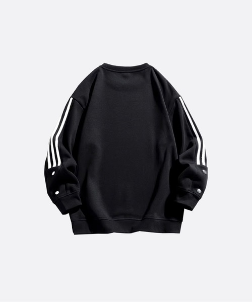 U:UME(ユーム)の「Stripe Docking Sweat(スウェット・メンズ・ブラック/ホワイト/グレー・XX-LARGE/X-LARGE/LARGE/MEDIUM)」の4枚目の写真