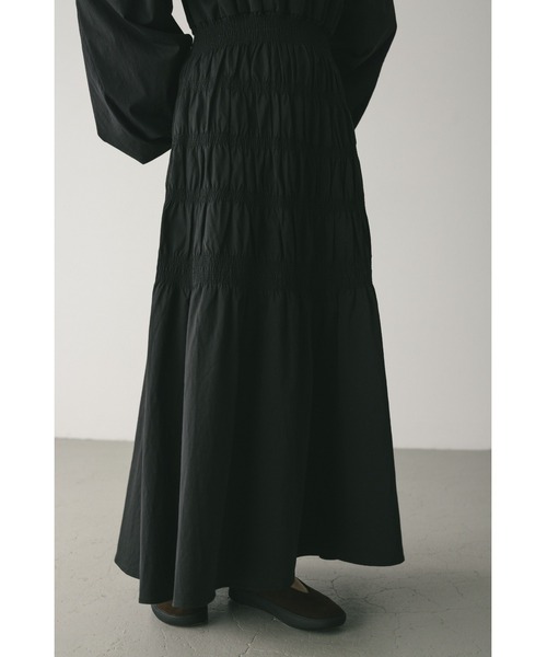 STYLEMIXER(スタイルミキサー)の「シャーリングフォルムワンピース(ワンピース・レディース・ブラック/カーキ・SMALL/MEDIUM)」の7枚目の写真