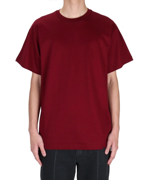 JOHN LAWRENCE SULLIVAN（ジョンローレンスサリバン）の「COTTON JERSEY SWITCHED T-SHIRT（Tシャツ/カットソー・メンズ・ホワイト/ボルドー/ブラック・MEDIUM/LARGE/SMALL）」の5枚目の写真