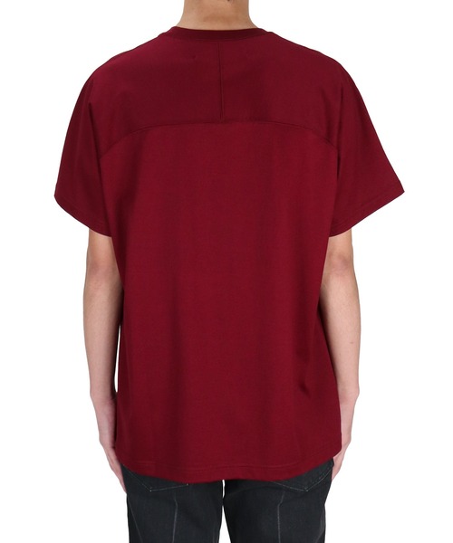 JOHN LAWRENCE SULLIVAN（ジョンローレンスサリバン）の「COTTON JERSEY SWITCHED T-SHIRT（Tシャツ/カットソー・メンズ・ホワイト/ボルドー/ブラック・MEDIUM/LARGE/SMALL）」の7枚目の写真