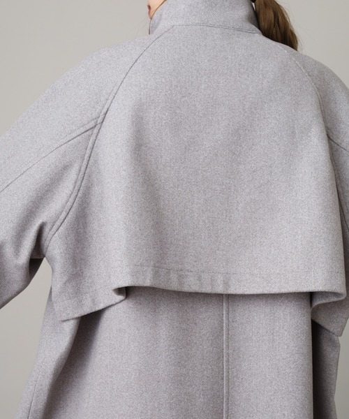 OMNES(オムネス)の「ニットモッサ スタンドカラーロングコート(その他アウター・レディース・グレー/グレイッシュベージュ/ダークブラウン/チャコール/ブラック/アイボリー・FREE)」の22枚目の写真