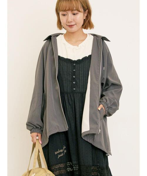 Samansa Mos2（サマンサ モスモス）の「襟付きマウンテンパーカー（ブルゾン・レディース・チャコールグレー/カーキ/ベージュ/ブラウン・F）」の10枚目の写真