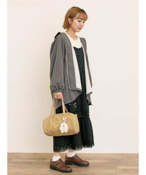 Samansa Mos2（サマンサ モスモス）の「襟付きマウンテンパーカー（ブルゾン・レディース・チャコールグレー/カーキ/ベージュ/ブラウン・F）」の14枚目の写真