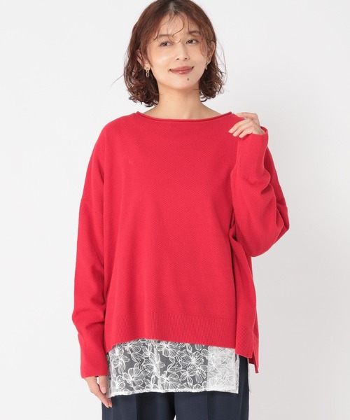 studio CLIP（スタディオクリップ）の「裾レース切り替えインナープルオーバー[プラスサイズあり]（Tシャツ/カットソー・レディース・ブラック/オフホワイト・ﾌﾘｰ(L)/FREE）」の8枚目の写真