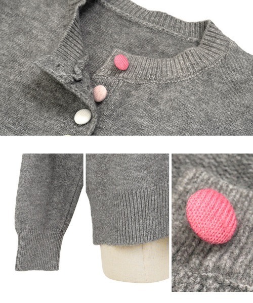 セール】カラフルボタンニットカーディガン（カーディガン/ボレロ