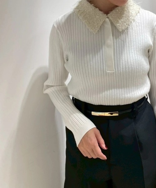 新品、タグ付き　CADUNE キラキラ衿ニット 2025AW キラキラ衿ニット | ニット | CADUNE（カデュネ） │【公式通販