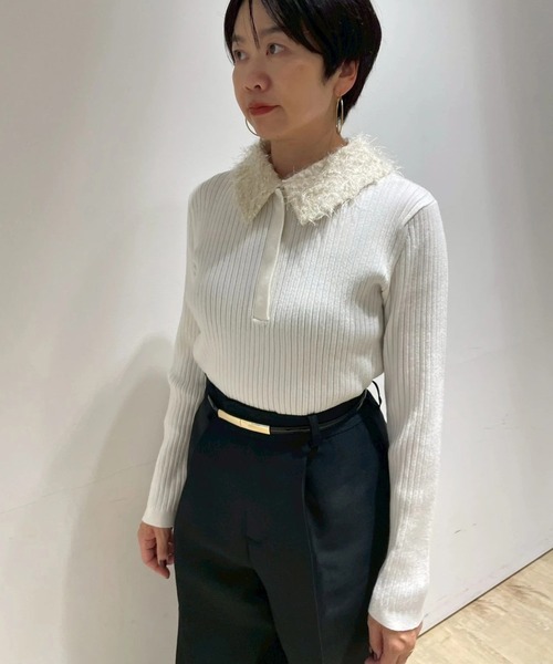 新品、タグ付き　CADUNE キラキラ衿ニット 2025AW CADUNE キラキラ衿ニット 2025AW - メルカリ