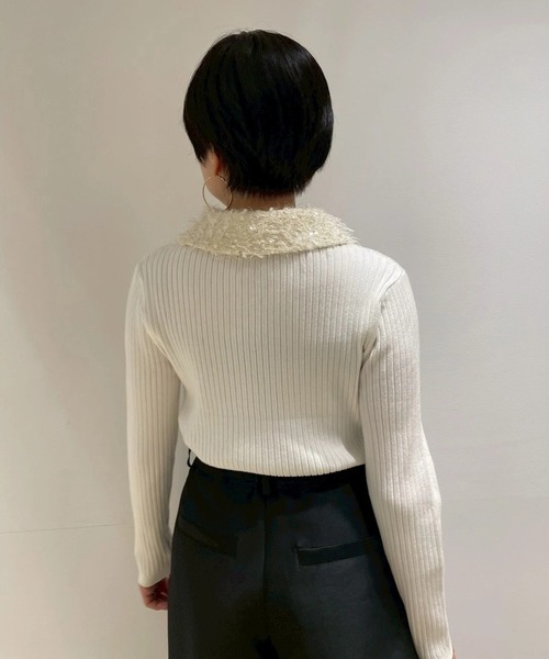 新品、タグ付き　CADUNE キラキラ衿ニット 2025AW CADUNE キラキラ衿ニット 2025AW - メルカリ