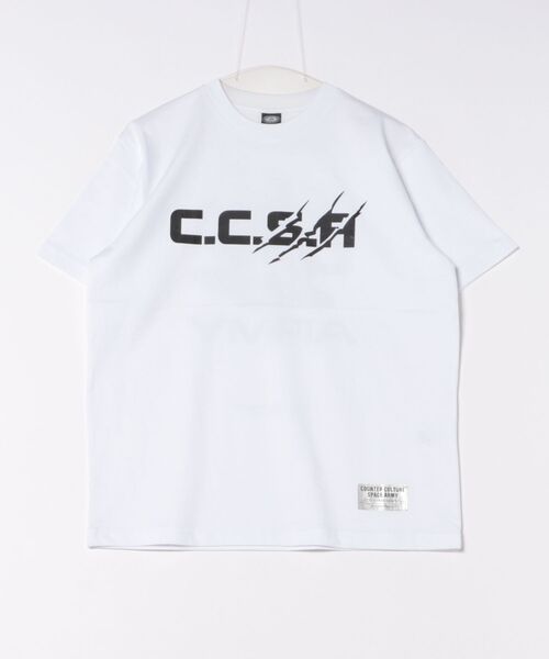 VIBGYOR(ヴィブジョー)の「【CCSA/カウンターカルチャースペースアーミー】SA T-SHIRT(CN)(Tシャツ/カットソー・メンズ・グレー/ブラック/ホワイト/オレンジ・SMALL/MEDIUM/LARGE)」の2枚目の写真