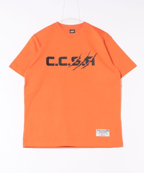 VIBGYOR(ヴィブジョー)の「【CCSA/カウンターカルチャースペースアーミー】SA T-SHIRT(CN)(Tシャツ/カットソー・メンズ・グレー/ブラック/ホワイト/オレンジ・SMALL/MEDIUM/LARGE)」の4枚目の写真