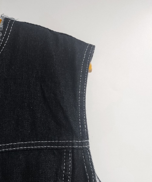 ONEP STAR(ワンピスター)の「デニムノースリーブトップス×ワイドパンツセットアップ(セットアップ・レディース・ブラック・MEDIUM/X-LARGE/LARGE)」の12枚目の写真