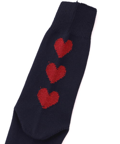ROSTER SOX(ロスターソックス)の「ROSTER SOX/ロスターソックス X by Three Hearts SOCKS レディース(ソックス/靴下・レディース・ホワイト/ネイビー・1)」の3枚目の写真