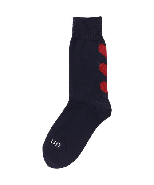 ROSTER SOX(ロスターソックス)の「ROSTER SOX/ロスターソックス X by Three Hearts SOCKS レディース(ソックス/靴下・レディース・ホワイト/ネイビー・1)」の2枚目の写真