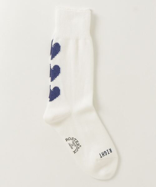 ROSTER SOX(ロスターソックス)の「ROSTER SOX/ロスターソックス X by Three Hearts SOCKS レディース(ソックス/靴下・レディース・ホワイト/ネイビー・1)」の10枚目の写真