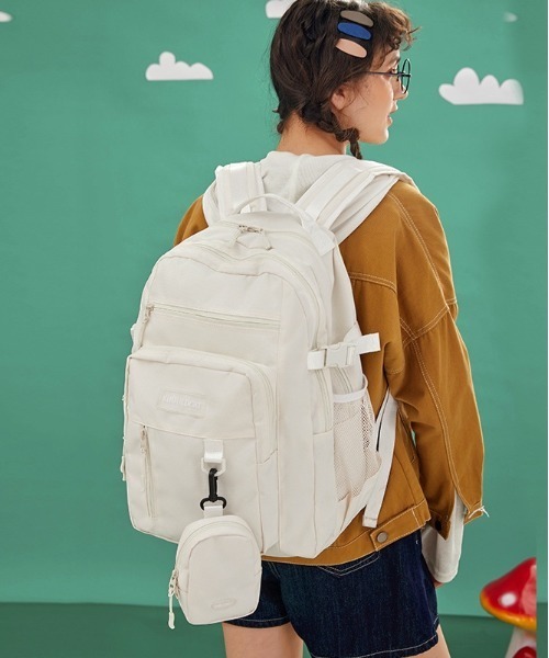 BACKYARD FAMILY(バックヤードファミリー)の「リュック パソコンバッグ kbaga9620(バックパック/リュック・レディース・ブラック/グレー×ピンク/ホワイト/パープル/ベージュ/グレー・FREE)」の12枚目の写真