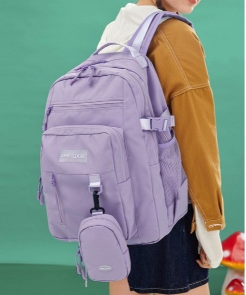 BACKYARD FAMILY(バックヤードファミリー)の「リュック パソコンバッグ kbaga9620(バックパック/リュック・レディース・ブラック/グレー×ピンク/ホワイト/パープル/ベージュ/グレー・FREE)」の13枚目の写真