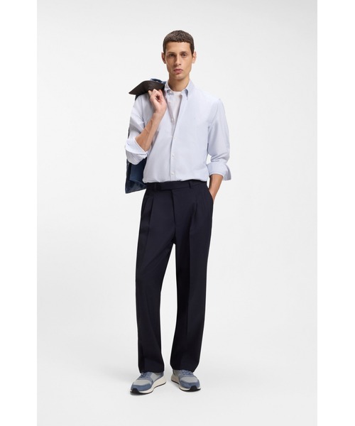 BOSS(ボス)の「レギュラーフィットシャツ コットンオックスフォード(シャツ/ブラウス・メンズ・ホワイト/ライトパープル・L/XL/S/M/XXL)」の5枚目の写真