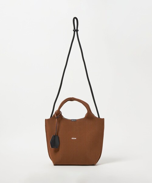 セール】＜hALON＞ストライプ ニット トートバッグM（トートバッグ