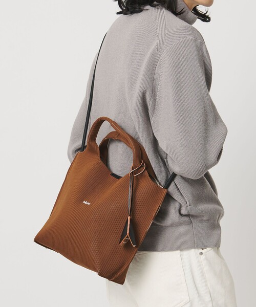 セール】＜hALON＞ストライプ ニット トートバッグM（トートバッグ