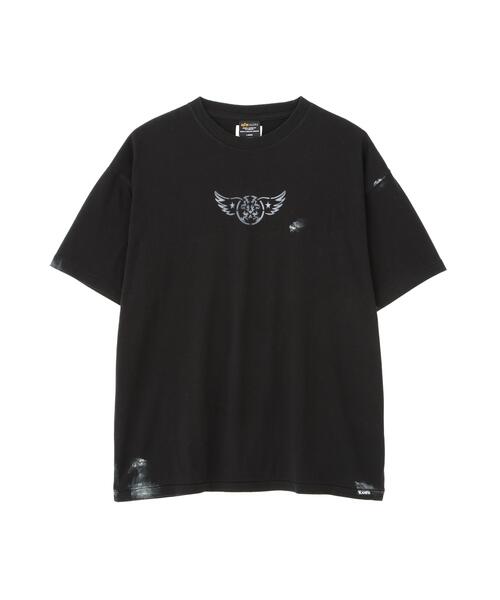 Alpha Industries(アルファインダストリーズ)の「Alpha Industries/アルファ インダストリーズ/Alpha × KAMIYA S/S TEE/アルファ×カミヤ 半袖 Tシャツ(Tシャツ/カットソー・メンズ・ホワイト/ブラック・MEDIUM/X-LARGE/LARGE)」の2枚目の写真