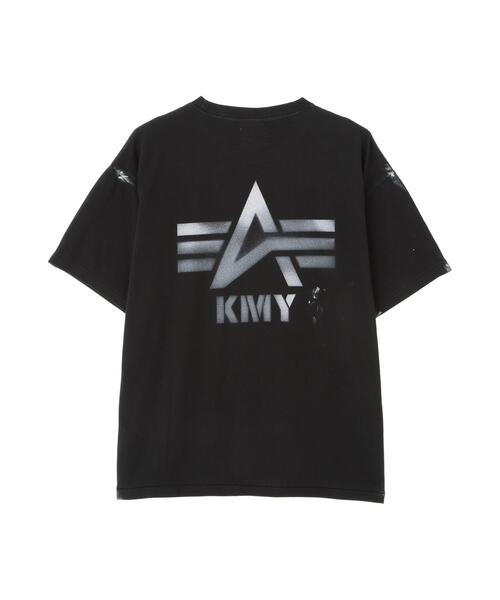 Alpha Industries(アルファインダストリーズ)の「Alpha Industries/アルファ インダストリーズ/Alpha × KAMIYA S/S TEE/アルファ×カミヤ 半袖 Tシャツ(Tシャツ/カットソー・メンズ・ホワイト/ブラック・MEDIUM/X-LARGE/LARGE)」の3枚目の写真