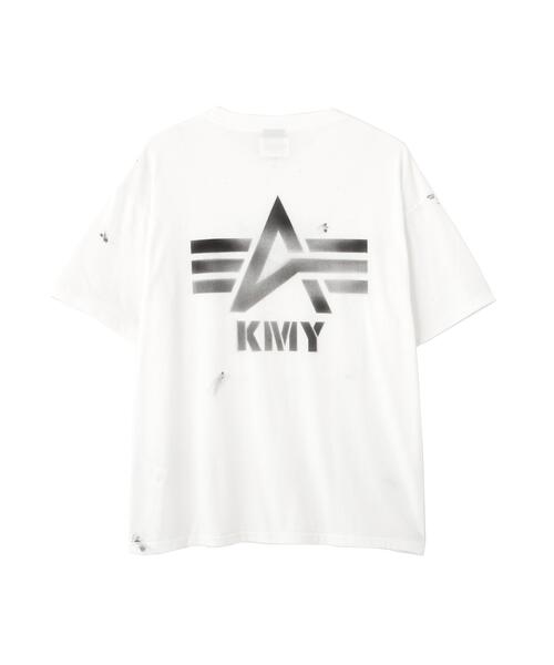 Alpha Industries(アルファインダストリーズ)の「Alpha Industries/アルファ インダストリーズ/Alpha × KAMIYA S/S TEE/アルファ×カミヤ 半袖 Tシャツ(Tシャツ/カットソー・メンズ・ホワイト/ブラック・MEDIUM/X-LARGE/LARGE)」の8枚目の写真