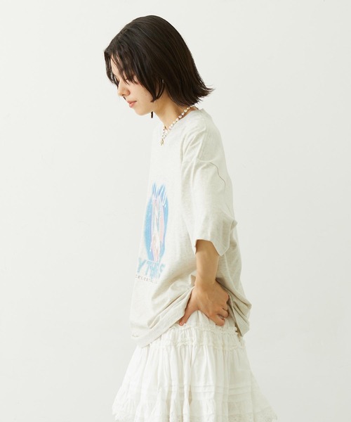 MILKFED.（ミルクフェド）の「PEGASUS HEART WIDE S/S TEE（Tシャツ/カットソー・レディース・ブラック/ライトピンク/オートミール・M/L）」の6枚目の写真