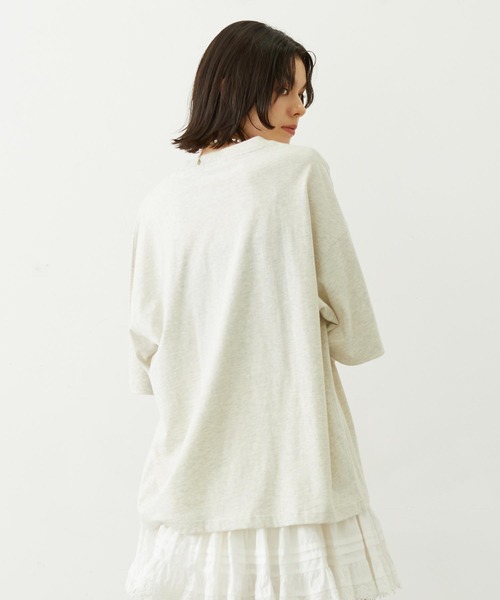 MILKFED.（ミルクフェド）の「PEGASUS HEART WIDE S/S TEE（Tシャツ/カットソー・レディース・ブラック/ライトピンク/オートミール・M/L）」の7枚目の写真