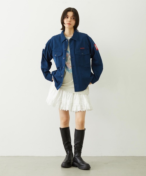 MILKFED.（ミルクフェド）の「PEGASUS HEART WIDE S/S TEE（Tシャツ/カットソー・レディース・ブラック/ライトピンク/オートミール・M/L）」の11枚目の写真