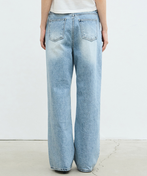 NICK&NICOLE(ニックアンドニコール)の「MINIMAL WASHING WIDE DENIM_BLUE(デニムパンツ・レディース・その他・SMALL/MEDIUM/LARGE)」の4枚目の写真