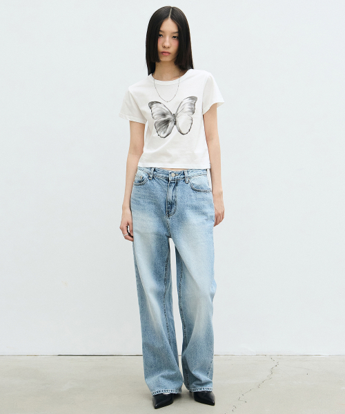 NICK&NICOLE(ニックアンドニコール)の「MINIMAL WASHING WIDE DENIM_BLUE(デニムパンツ・レディース・その他・SMALL/MEDIUM/LARGE)」の5枚目の写真