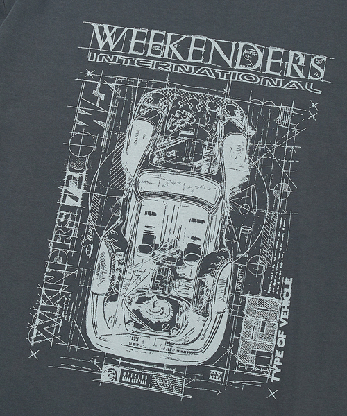 WKNDRS（ウィーキャンドース）の「BLUEPRINT T-SHIRT (CHARCOAL)（Tシャツ/カットソー・レディース・その他・SMALL/MEDIUM/LARGE/X-LARGE）」の6枚目の写真