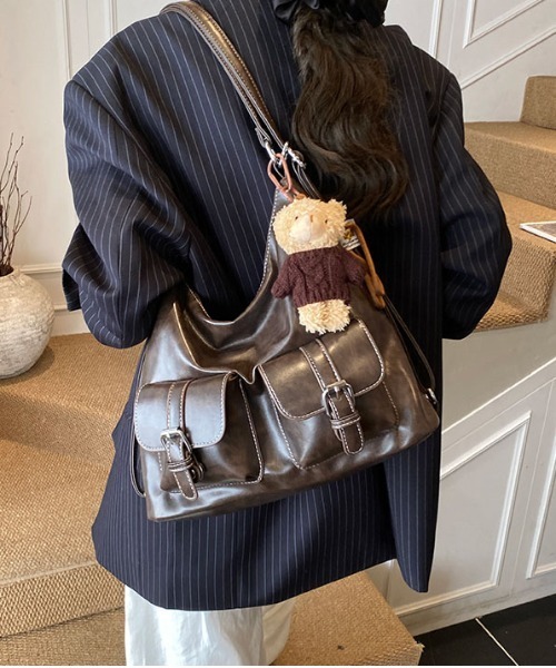 Y2K バックルレザーショルダーバッグ 3WAY（ショルダーバッグ）｜FREE