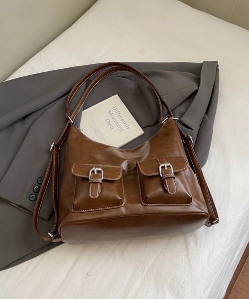 Y2K バックルレザーショルダーバッグ 3WAY（ショルダーバッグ）｜FREE