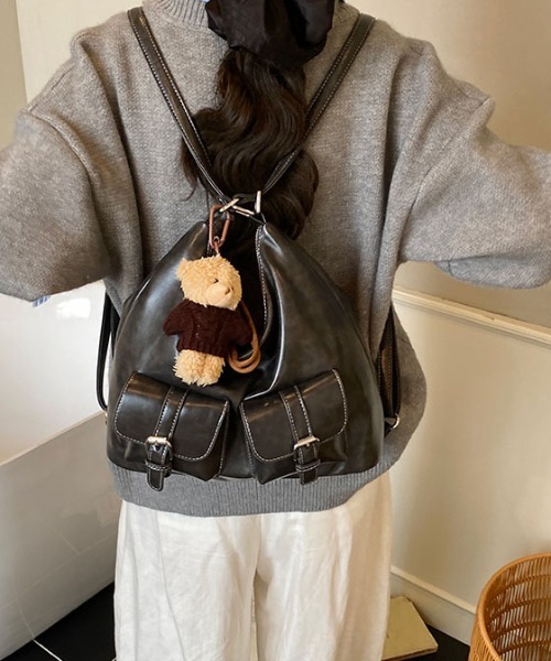 Y2K バックルレザーショルダーバッグ 3WAY（ショルダーバッグ）｜FREE