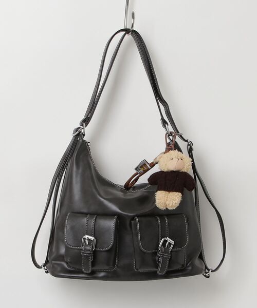 Y2K バックルレザーショルダーバッグ 3WAY（ショルダーバッグ）｜FREE