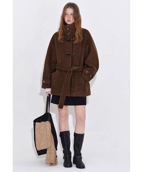 セール】スタンドカラー プードルファーコート FD25W017【Fano Studios