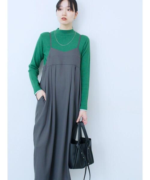 タック入りコクーンジャンスカ（ワンピース）｜Samansa Mos2 blue