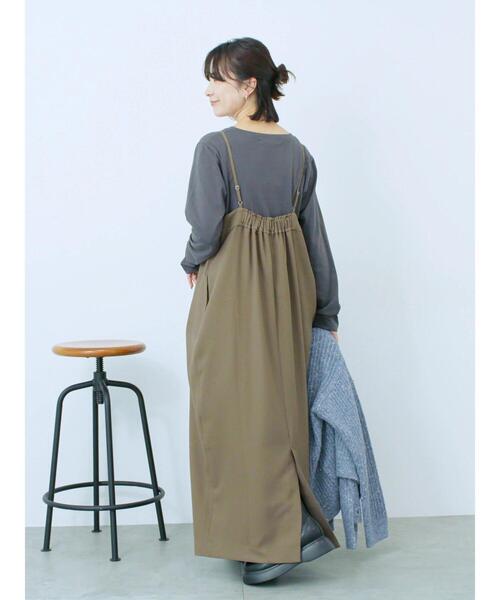 タック入りコクーンジャンスカ（ワンピース）｜Samansa Mos2 blue