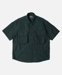 CN RIPSTOP FISHING HALF SHIRT _ DARK GREEN