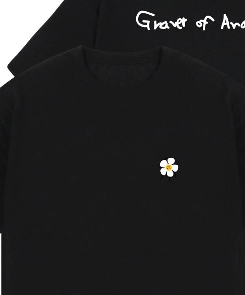 GRAVER（グレーバー）の「[UNISEX]図面フラワーバックロゴバンファルティ_ブラック（Tシャツ/カットソー・レディース・その他・X-LARGE/SMALL/MEDIUM/LARGE）」の4枚目の写真