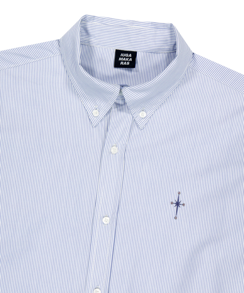 IUGAMAKARAS(イウガマカラス)の「Striped Formal Shirt (Blue)(シャツ/ブラウス・レディース・その他・1/2)」の14枚目の写真
