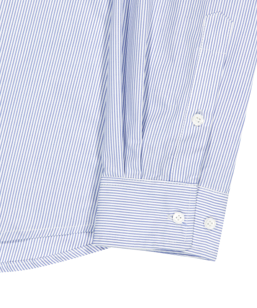 IUGAMAKARAS(イウガマカラス)の「Striped Formal Shirt (Blue)(シャツ/ブラウス・レディース・その他・1/2)」の15枚目の写真