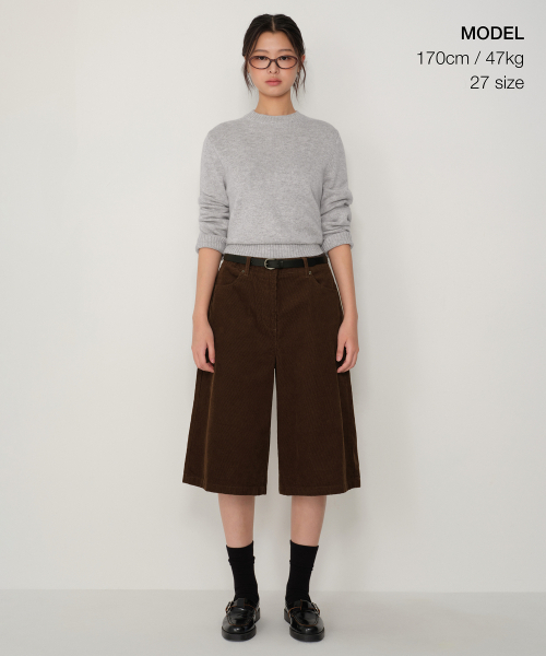MUSINSA STANDARD WOMAN（ムシンサスタンダードウーマン）の「ウィメンズ 11W コーデュロイバミューダパンツ [ブラウン]（その他パンツ・レディース・その他・30/24/26/27/28/29）」の2枚目の写真